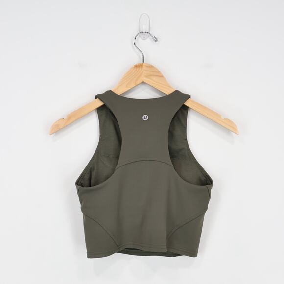 Lululemon Invigorate Training Tank Top Olive Army Green Size 4 - Picture 3 of 5